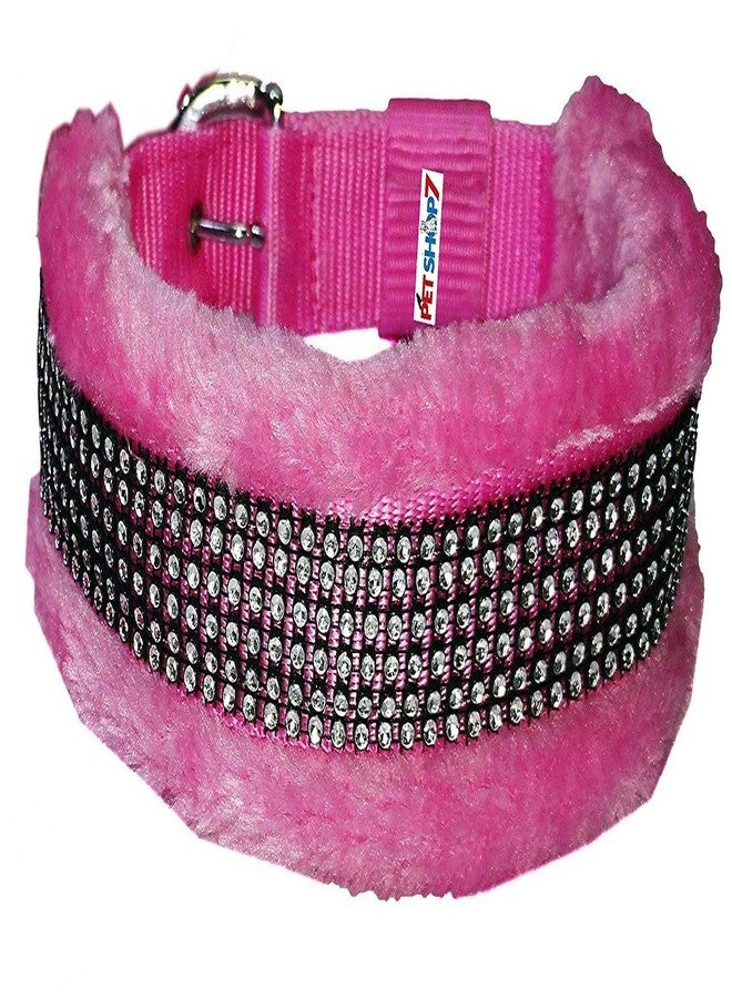 Cavalry's Adjustable Pink Fur Collar & Leash for M & Large Size - Image 2